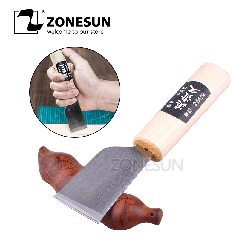 ZONESUN один 1 шт. DIY Нержавеющая сталь инструмент для резки кожи Ножи ремесленных