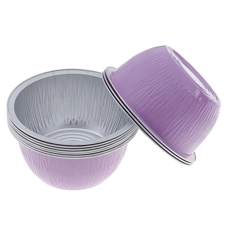 5/10 шт. розовый круглый Форма средство для удаления волос с контейнер Золотой мисочка из алюминиевой фольги восковых шариков плавления чаша с воском