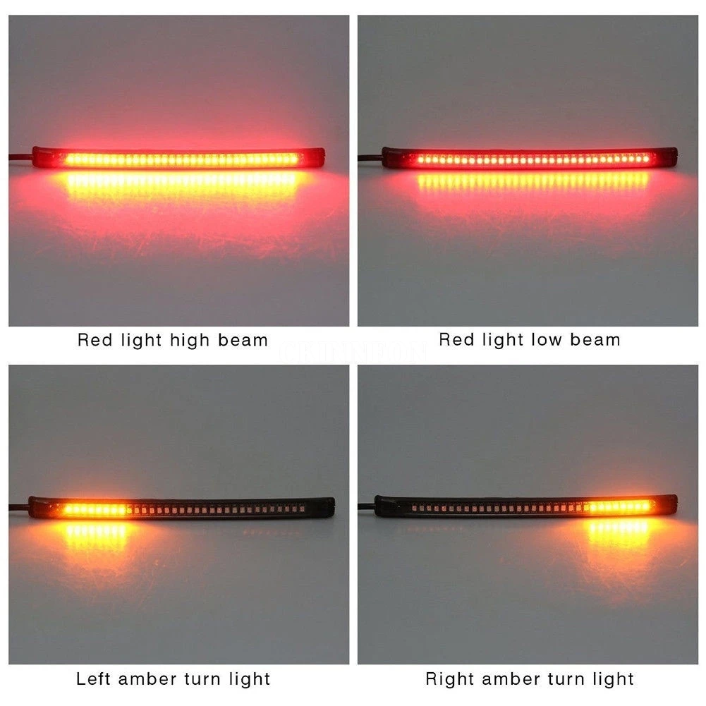 200Pcs/Lot Universal Flexible 18 LED Motorcycle ATV Tail Brake Stop Turn Signal Strip Light | Автомобили и мотоциклы