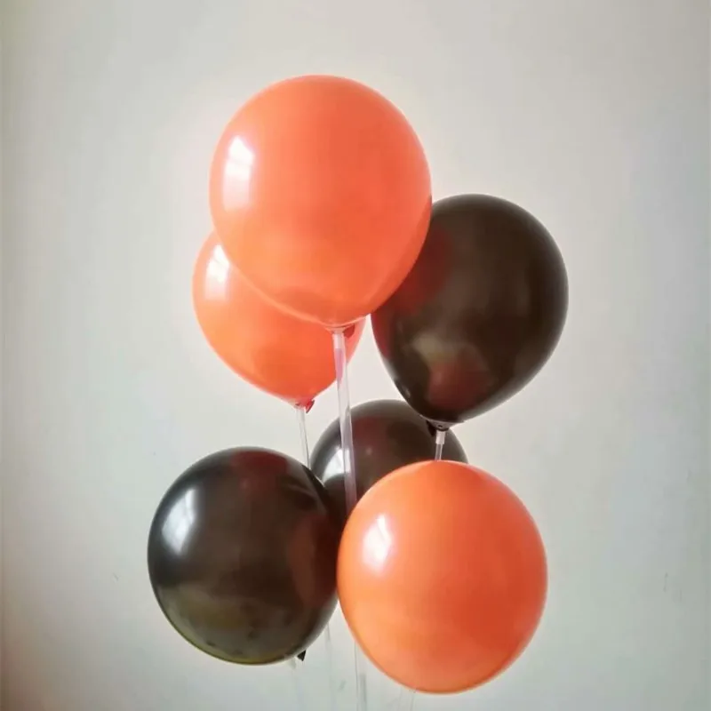 100 Latex balloon 10Inch 1.5g orange ballons decors Halloween balloons happy birthday for boys | Дом и сад