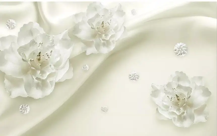 Современные 3D обои на заказ шелковые цветы в европейском стиле 3d стерео фоны для