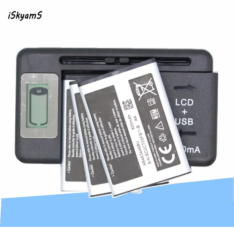 3x800mAh AB463446BU сменный аккумулятор + зарядное устройство для Samsung SGH GH E251 E258 E350 E428 E500 X208