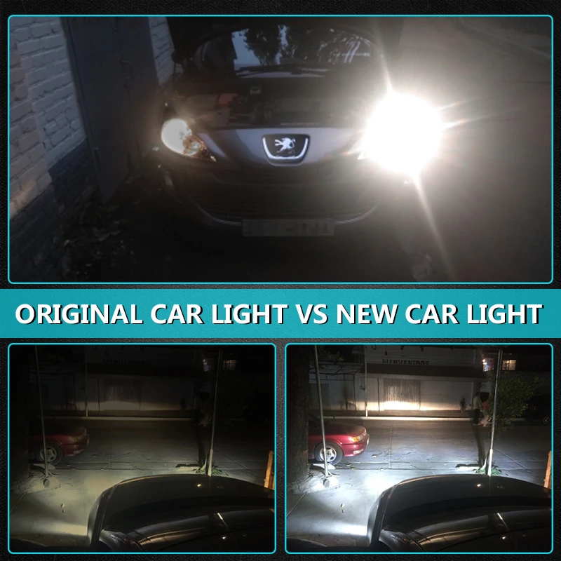 2 шт. H4 60 Вт светодиодный противотуманный фонарь головной свет белый лампы 20 SMD для