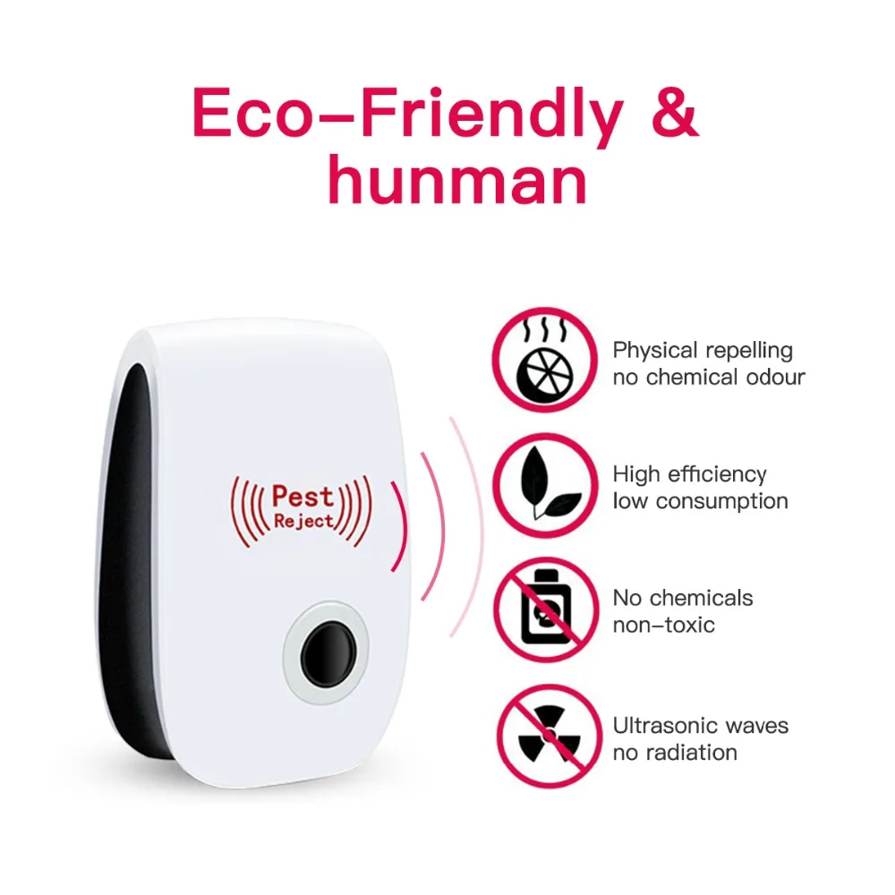 

JXSFLYE Ultrasonic Plug in Pest Control, Electric Mouse Repellent Mosquito, Mice, Rat, Roach, Spider Flea, Ant, Fly