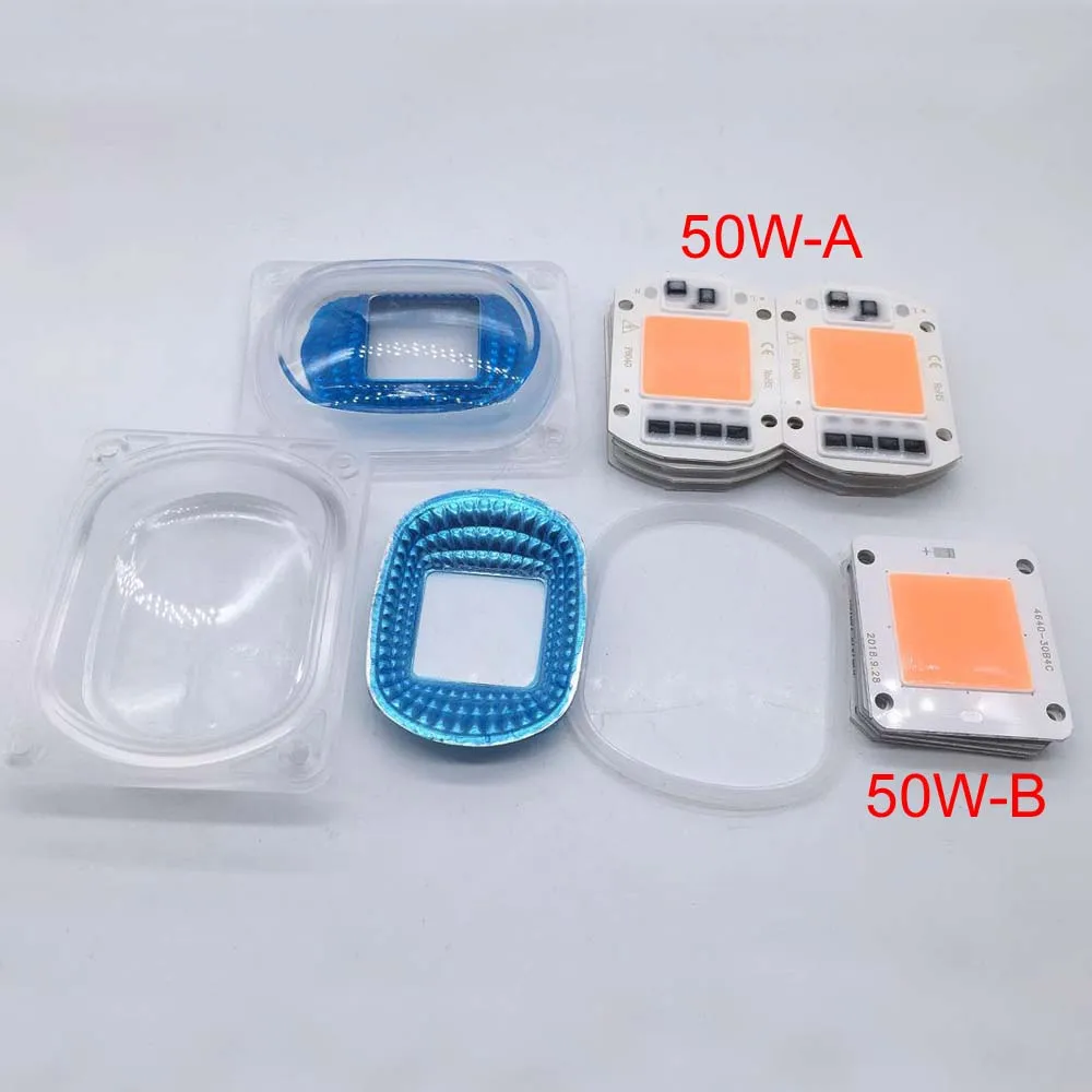 Светодиодный Grow Фито лампы с рассеивателем 20W 30W 50W 110V 220V COB светодиодный чип LED