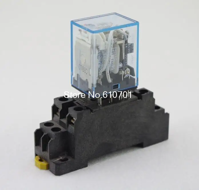 12VDC 24VDC 24VAC 110VAC 220VAC 3A катушка реле питания MY4NJ HH54PL 14 контактов 4PDT с PYF14A Цоколь|coil power