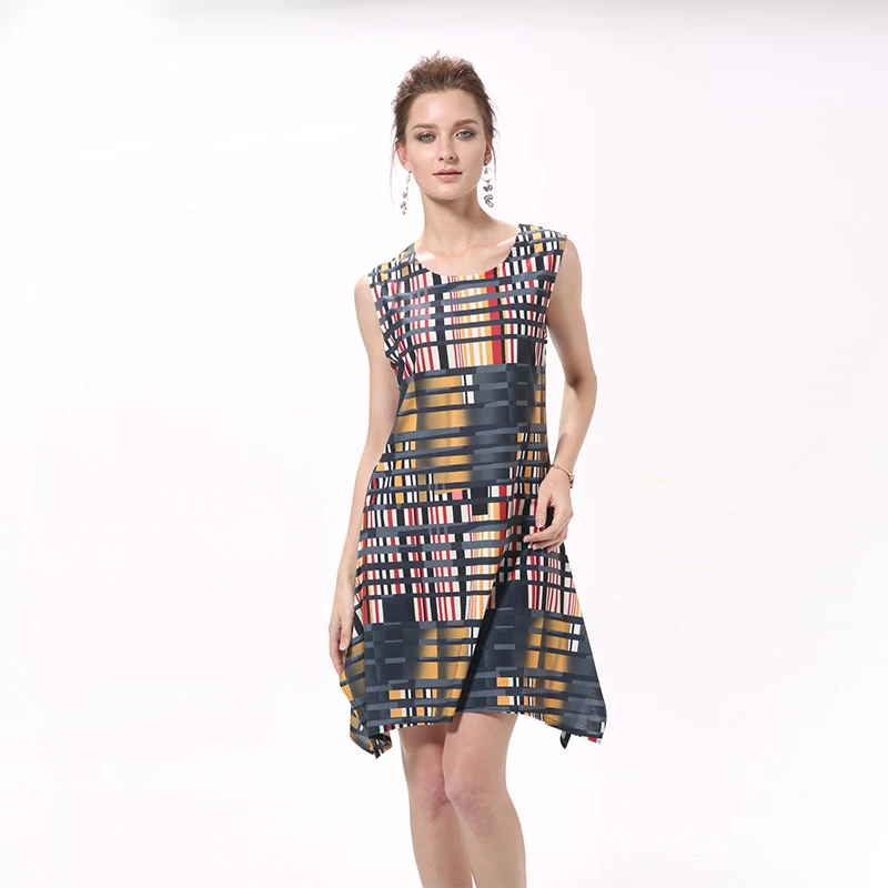 GOPLUS 2019 весна ремень полосатый принт мини платье для женщин Boho Sleevless лоскутное