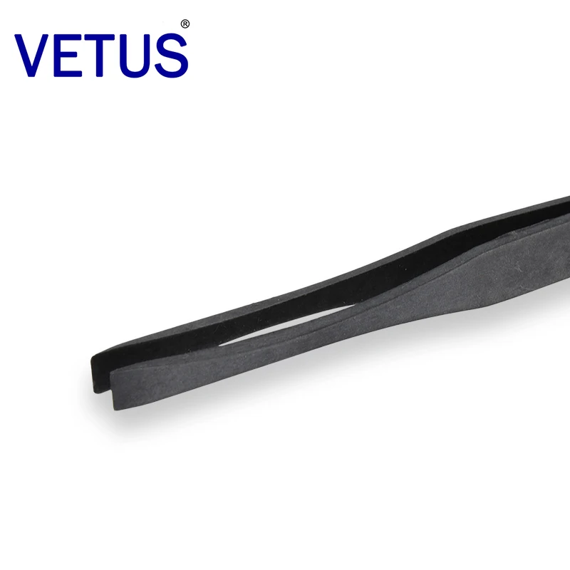 Антистатические пластиковые пинцеты VETUS, 709 углеродное волокно, проводящая кислота и щелочь, устойчивые к пыли, пластиковые пинцеты для очистки
