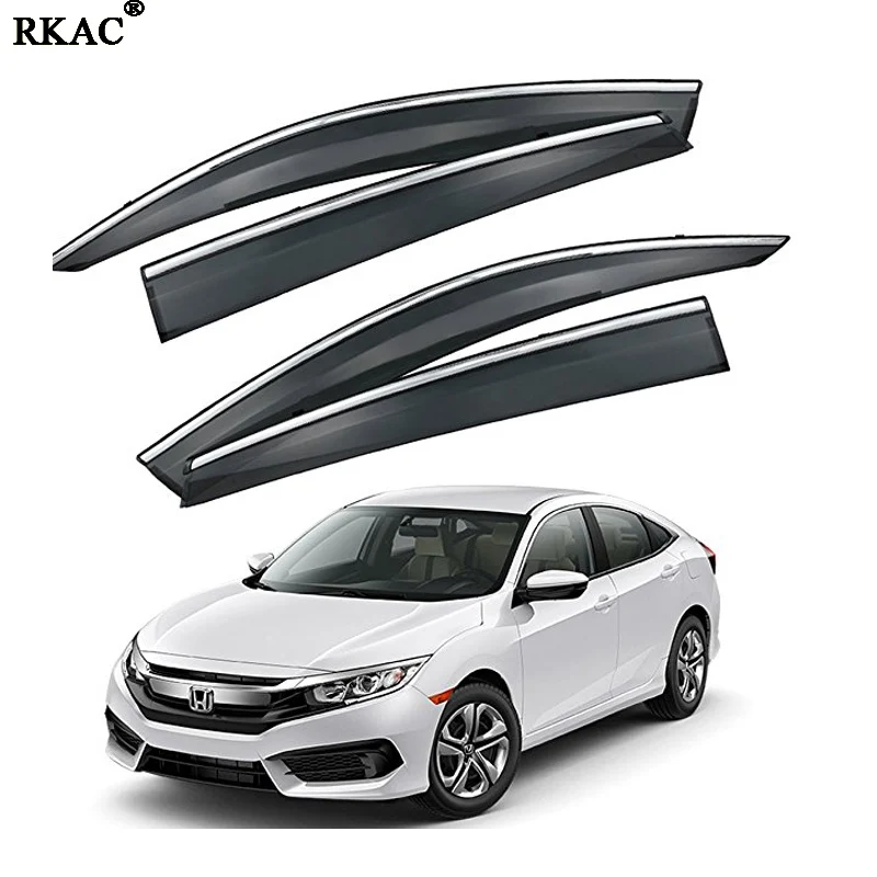 RKAC ABS Бесплатная доставка 2016 2017 & Up для Honda Civic 4 Двери Седан хромированная отделка