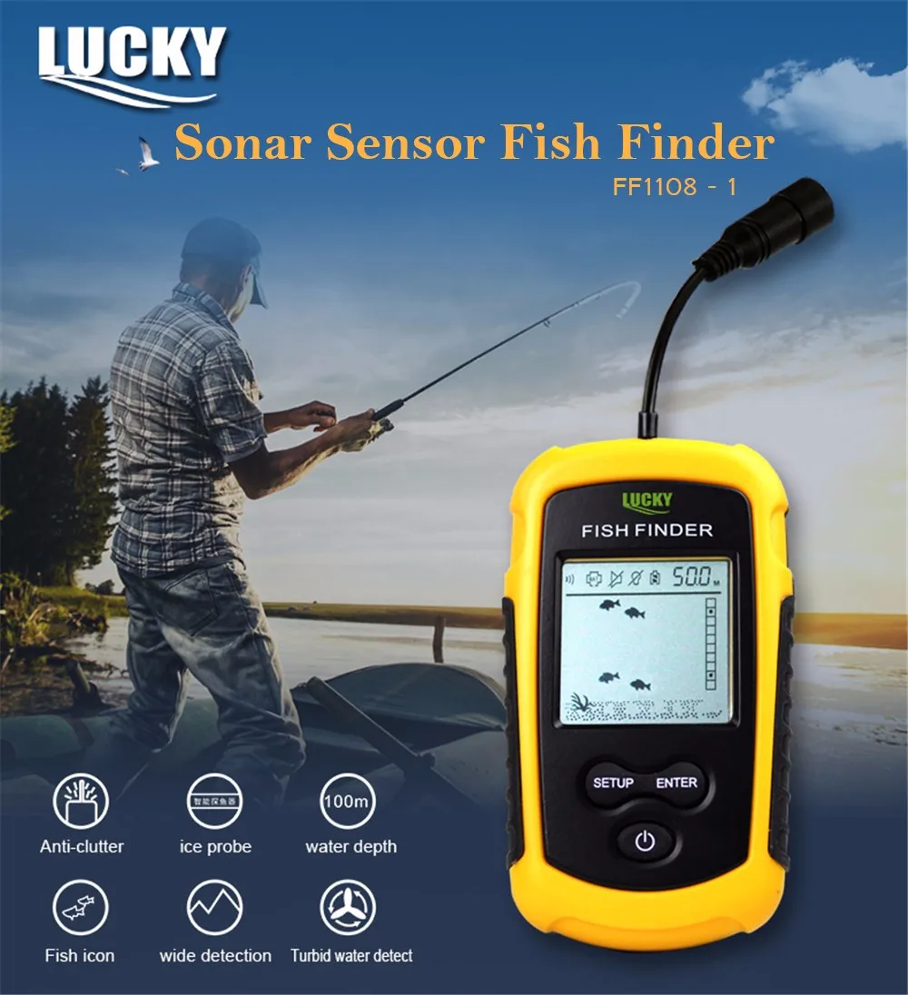 Lucky Findfish приманка сонар рыболокатор эхолот рыболовный для океана озера подледной