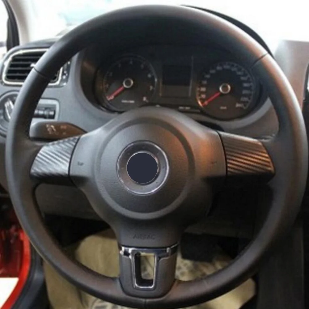 Автомобильный Стайлинг для Volkswagen VW Golf MK6 6 2009-2011 Polo Bora 2 шт. накладка на руль из