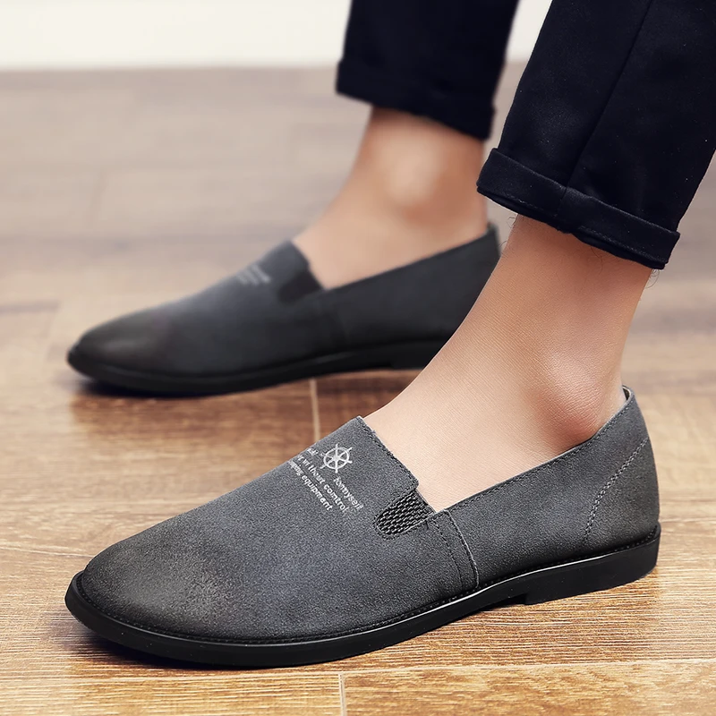 ZDRD Мужчины Замши Вождения Обувь Дышащий Мягкие Мокасины Скольжения на Ручной