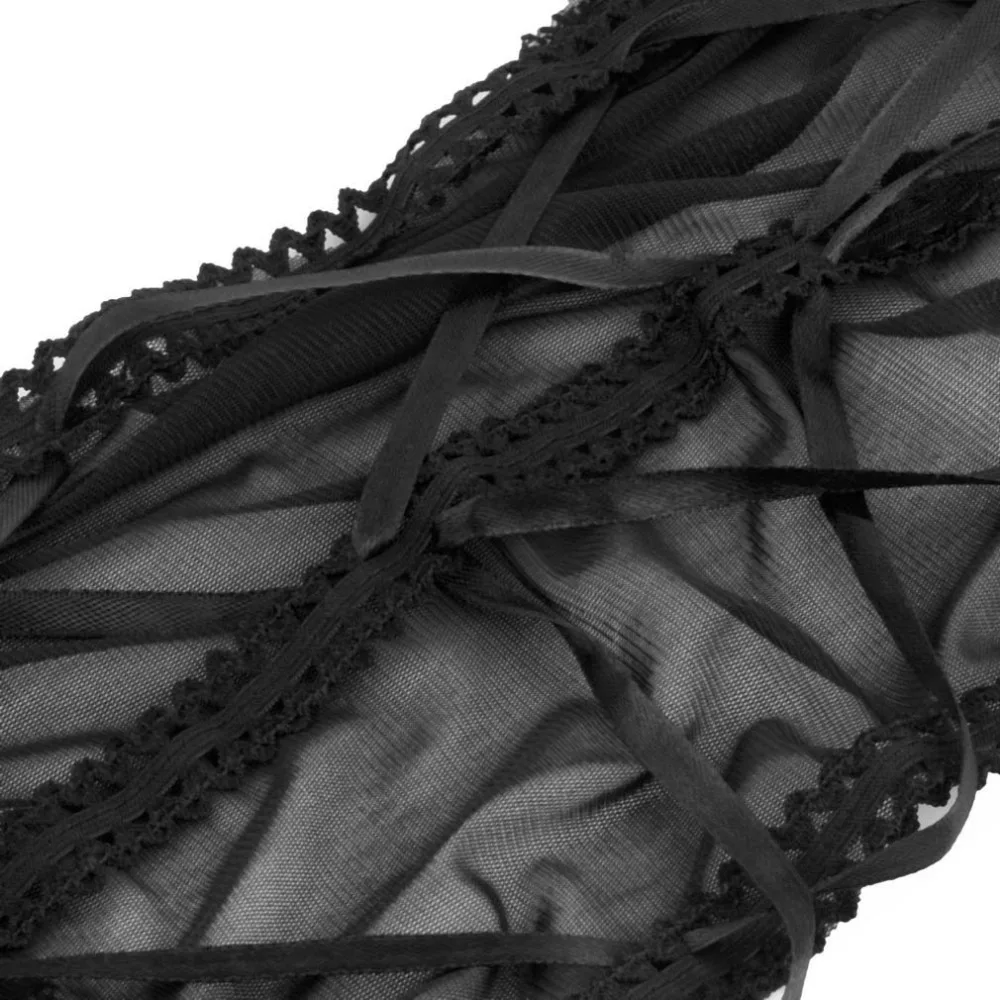 Женское Сетчатое сексуальное нижнее белье юбка G String Garter пояс для похудения
