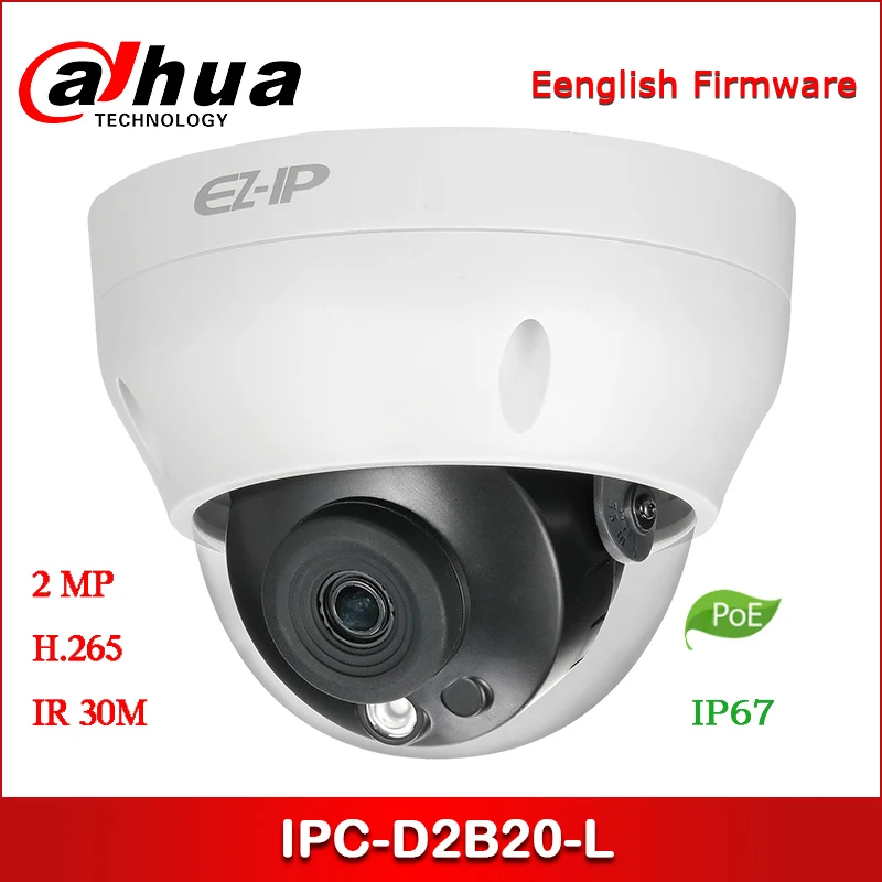 Ip камера Dahua IPC D2B20 L 2MP 2 8 мм 3 6 с фиксированным объективом IR мини купольная сетевая