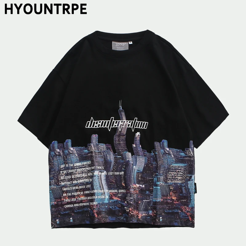 Футболка с о-вырезом в стиле хип-хоп мужская летняя футболка высокого качества