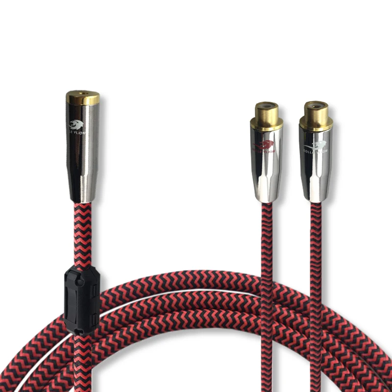 Аудиокабель HIFI с разъемом 3 5 мм на два разъема RCA аудиокабель 2 для ТВ динамика ПК