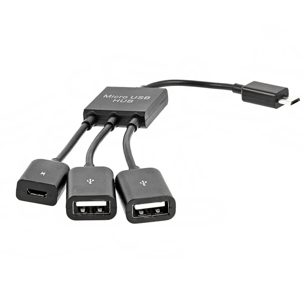 4 порта 3 в 1 Micro USB зарядка OTG концентратор кабель адаптер конвертер удлинитель для