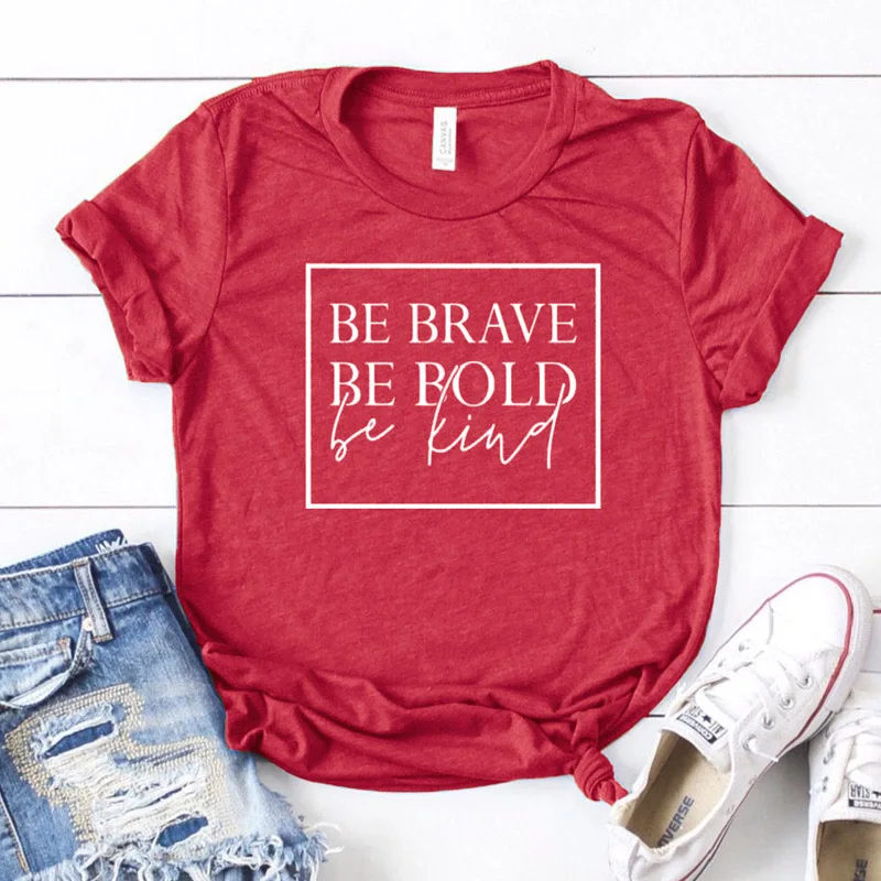 Женские футболки с круглым вырезом Be Brave Bold модные | Женская одежда