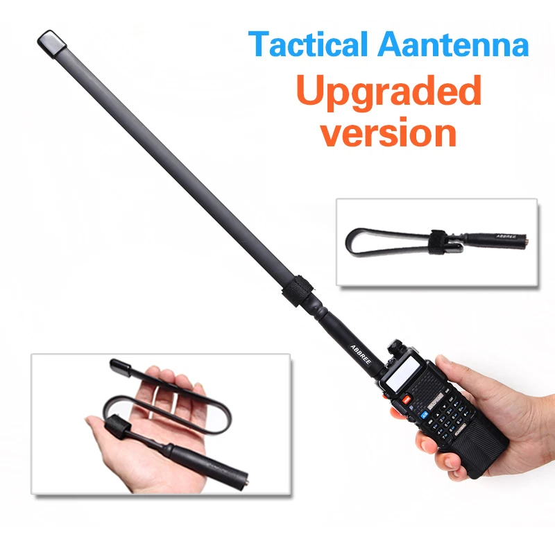 ABBREE SMA-Female VHF UHF Dual Band 144/430Mhz Foldable Tactical Antenna For Walkie Talkie Baofeng UV-5R UV-82 Kenwood TK-3207 | Мобильные