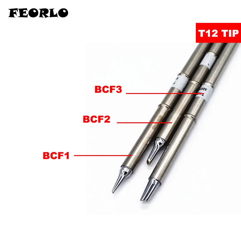 BCF Сварки T12 наконечник T12 жало паяльника I BC BCF KU KR KF BCZ JL02 DL для Hakko FX951 наконечник паяльника - Цвет: BCF