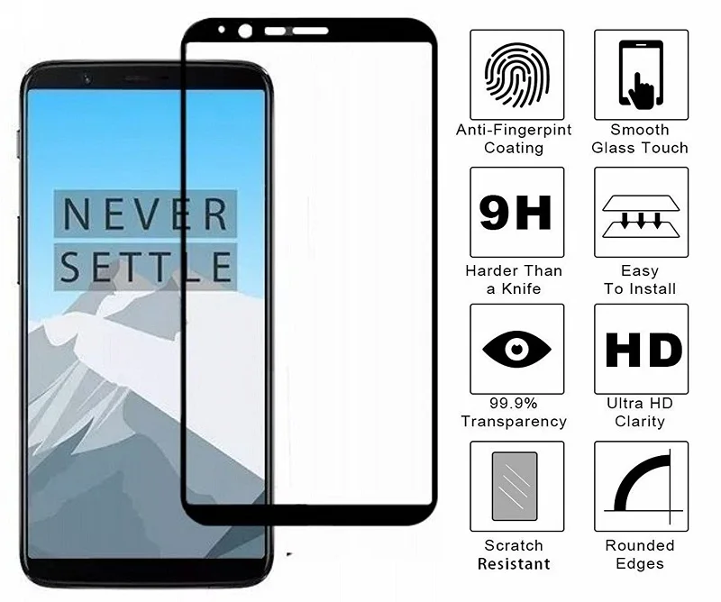 Закаленное стекло для Oneplus 5 5t защита экрана One Plus 6 3 5T 2.5D полноэкранная защитная