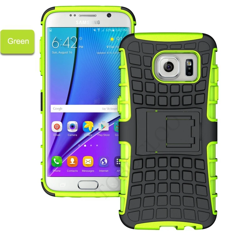 Сверхмощная броня, противоударный Тонкий чехол для samsung Galaxy S3 S4 S5 S6 S7 край S8 плюс A3 A5 A7 J5 J7 Prime J1 J3 крышка - Цвет: Зеленый