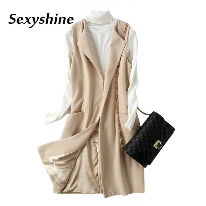 

Long hairy vest coat women winter waistcoat 2018 black elegant top cape plus size warm ladies blazer sleeveless cardigan jacket