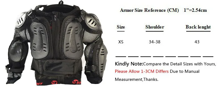 Junior Защита тела мотокросса для детей Молодежный жилет броня куртка позвоночника