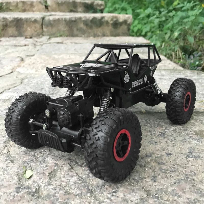 1:18 RC Car 4DW Rock Crawlers 2.4GHz Metal Rally Climbing Double Motors Bigfoot Remote Control Model Toys for Boys | Игрушки и хобби