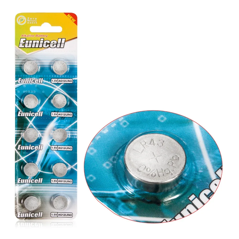 20 штук AG12 LR43 SR43 260 386 1,5 В щелочные аккумуляторные часы пуговица-Монетка сотовый Батарея батареи