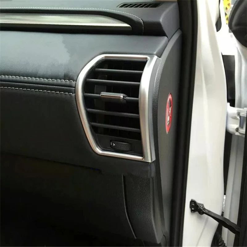 

WELKINRY car auto cover styling For Lexus NX 2015 2016 ABS chrome front console air conditioning side outlet air vent trim