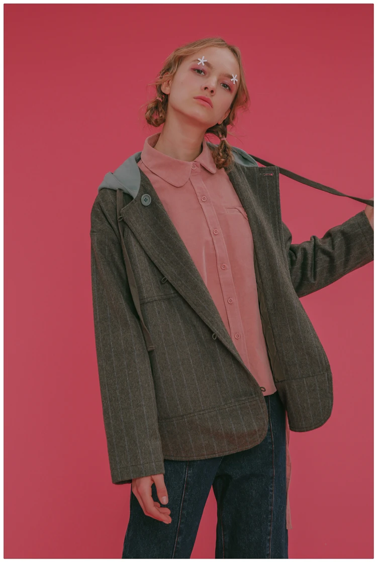 Vintage Pink Corduroy Shirt For Female Peter Pan Collar Long-sleeved 2017 New Spring Women Blouses Preppy Style Cute Shirts | Женская