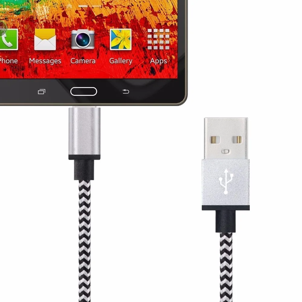 Универсальный плетеный провод Micro USB кабель для синхронизации нейлоновых