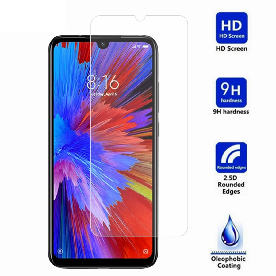 Защитное стекло для Xiaomi Redmi 7 6 защитное закаленное Note защита экрана 9H твердость red