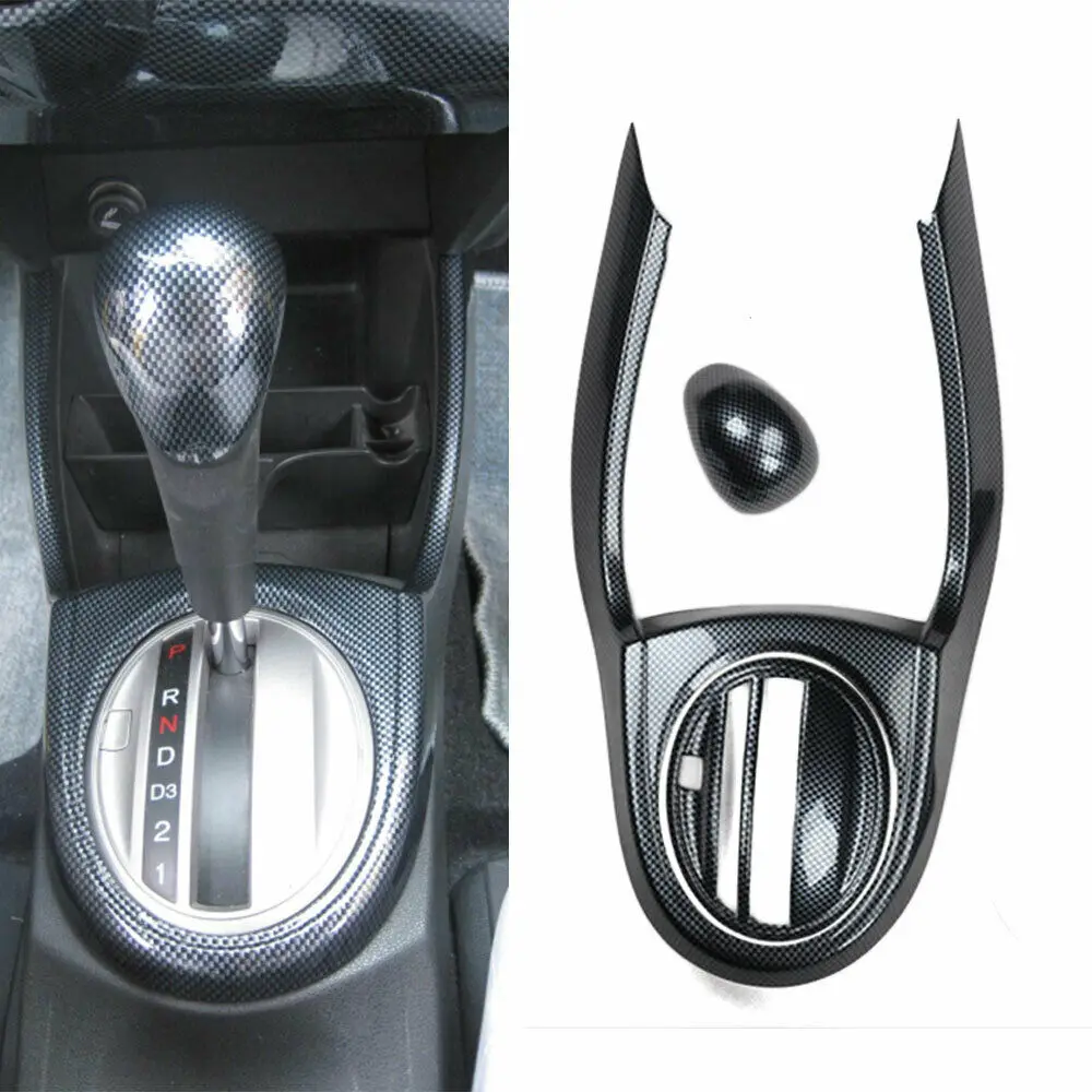 

3 шт., крышка ручки переключения передач из углеродного волокна для HONDA FIT 2008-2013