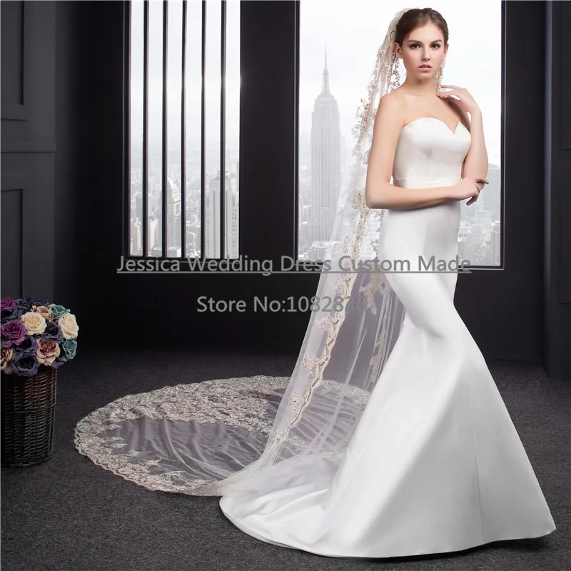 Свадебная фата цвета шампанского 2017 реальные изображения новый стиль блестящая