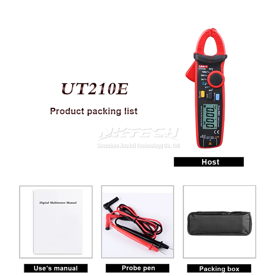 UNI T Цифровой мультиметр зажим UT210E UT210D UT210C UT210B UT210A MINI True RMS Автоматический диапазон