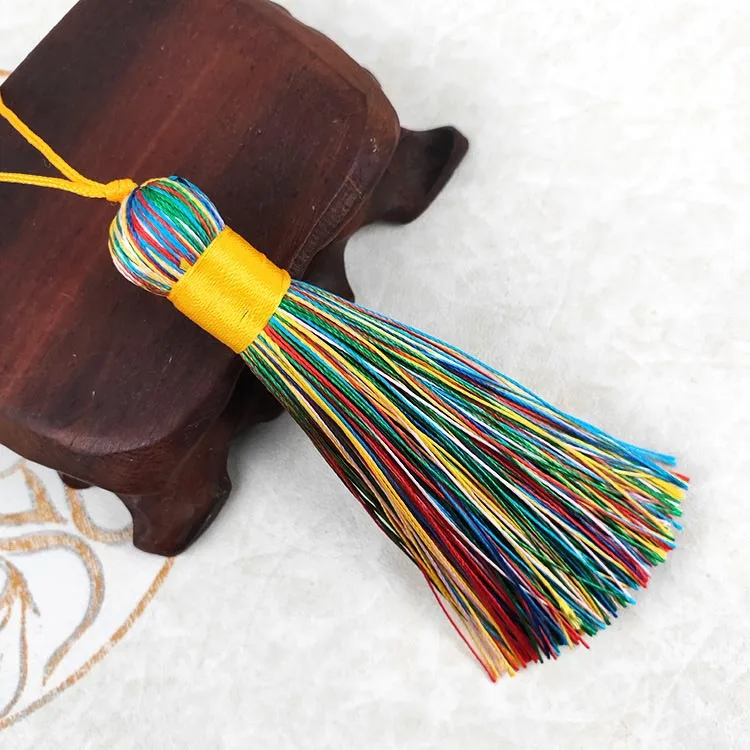 Colorful 8 см fat tassel висячая веревка бахрома для шитья шторы одежда для дома бижутерия для декорирования ремесла аксессуары декоративный ключ 2 шт./партия - Цвет: Colorful