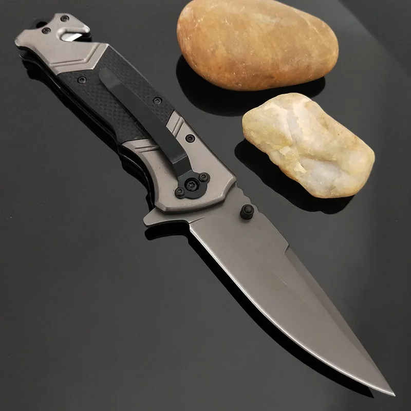 High hardness outdoor folding knife self-defense camping army knife multi-function survival survival knife