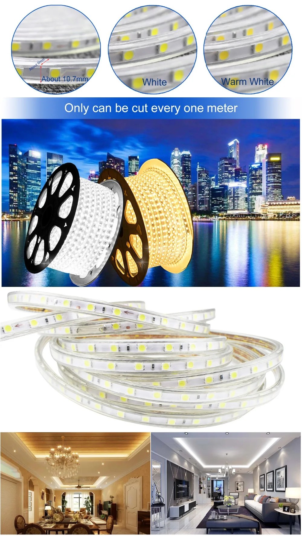 Светодиодная лента 220 В IP67 водонепроницаемая гибкая лента 5050 RGB SMD Диодная лента светодиодный контроллер ИК пульт дистанционного управления 60 Светодиодный s/M светильник JQ