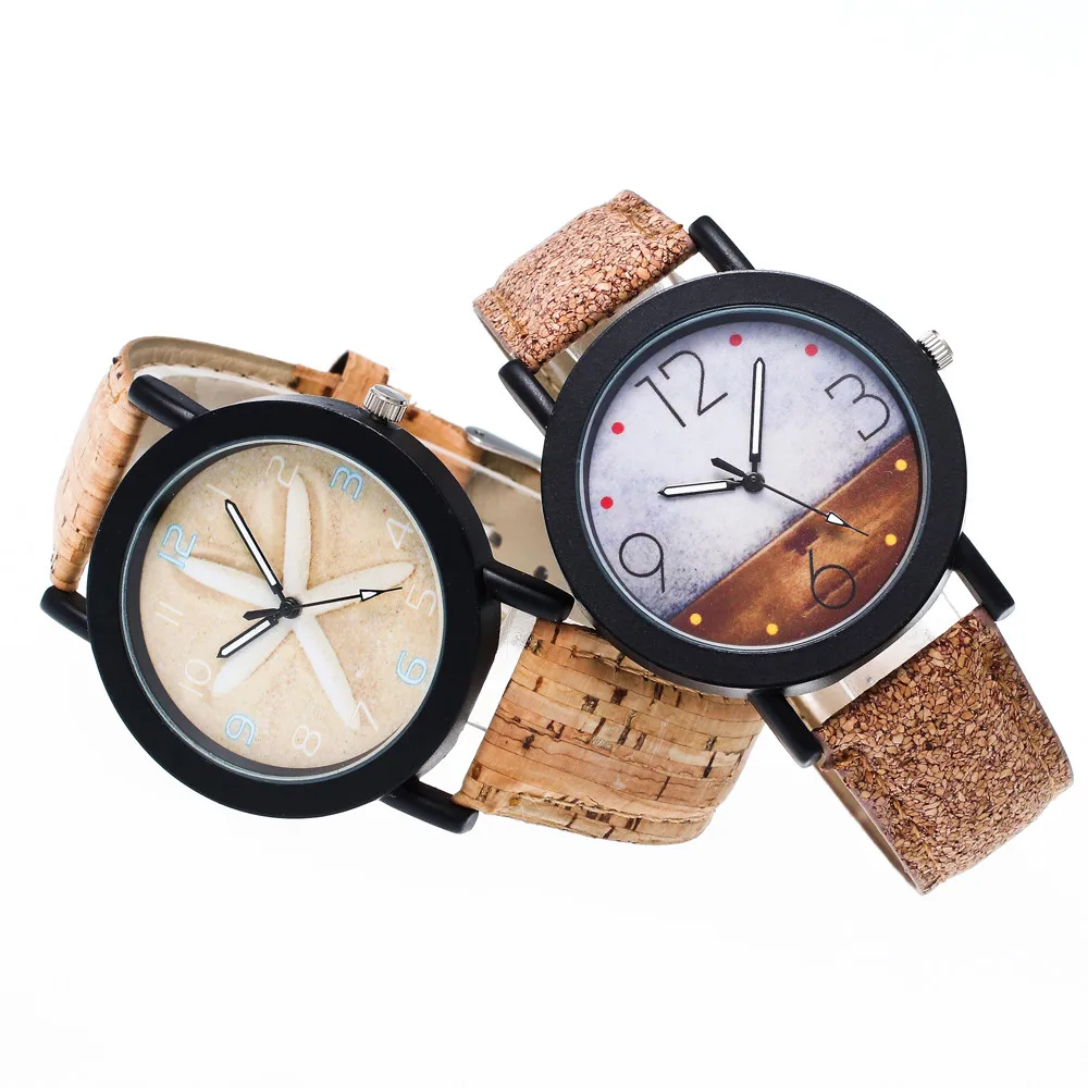 

Fashion montre femme women watches Wood Leather Band Analog Quartz Vogue Simple Wrist Watches relogio feminino bracelets Gift #C