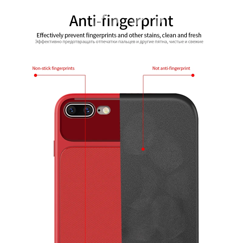 Amzboon Роскошный ультратонкий защитный чехол из TPU и стекла для iPhone 7 8 Plus.