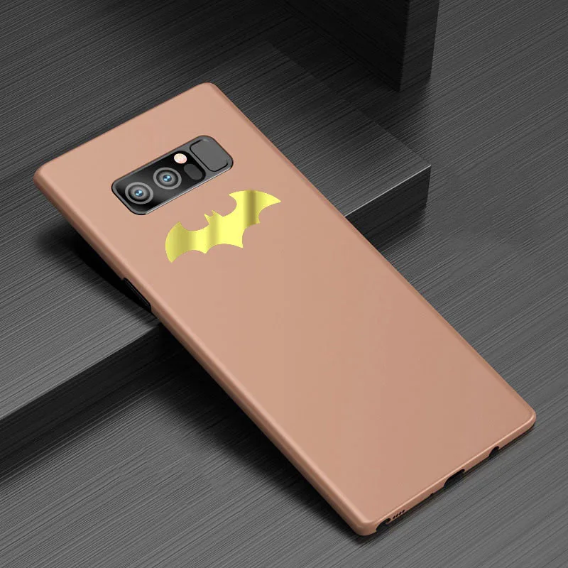 Роскошный Матовый чехол для телефона с Бэтменом для samsung Galaxy Note 9 8 S8 S9 Plus, тонкий жесткий чехол для iPhone XS Max XR X 8 7 6 6 s Plus