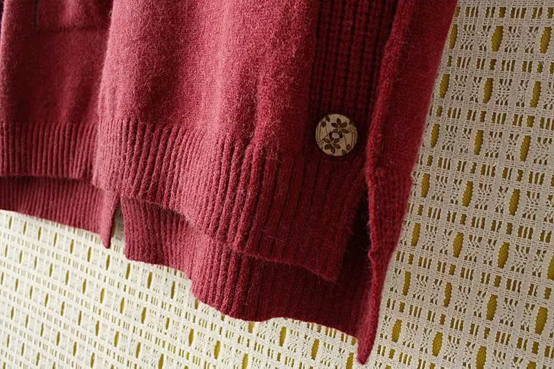 Модная Женская Весенняя Осенняя Новинка 2xl-4xl Корейская версия свободного вязаного пуловера жилет средней длины с карманом с капюшоном свитер жилет женский