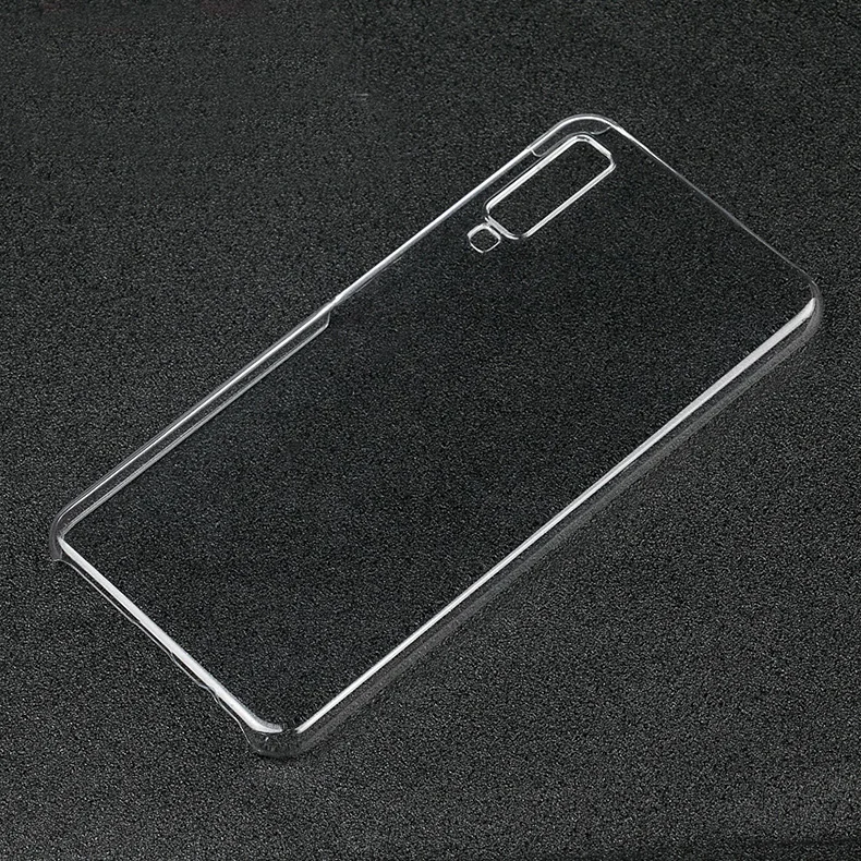 

100pcs/lot.Transparent Crystal Clear Slim Hard PC protective back Case cover For Samsung Galaxy A7 2018 6.0 inch A750