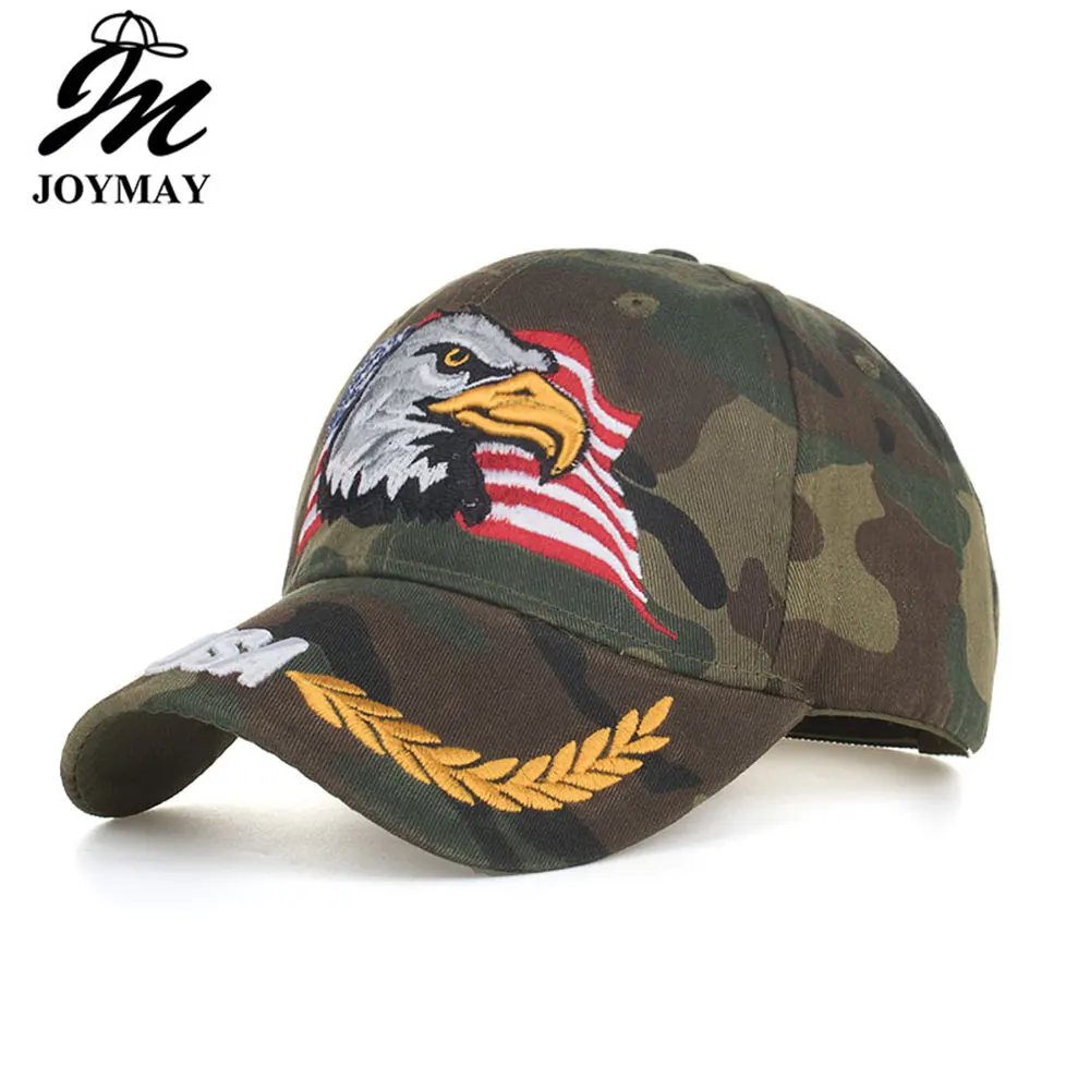 Новинка 2019 американский флаг США Joymay Кепка с вышивкой камуфляжная бейсболка