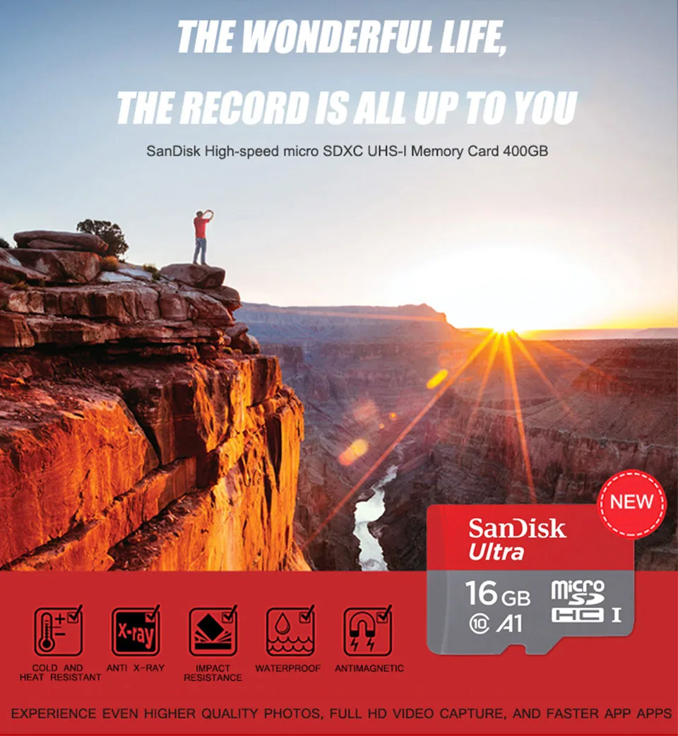 Карта памяти SanDisk Micro SD, 8 ГБ, 16 ГБ, 32 ГБ, 64 ГБ, 128 ГБ, MicroSD, Макс. 80 м/с Ultra C10, TF карта C4, 8 ГБ, картао де Мемория