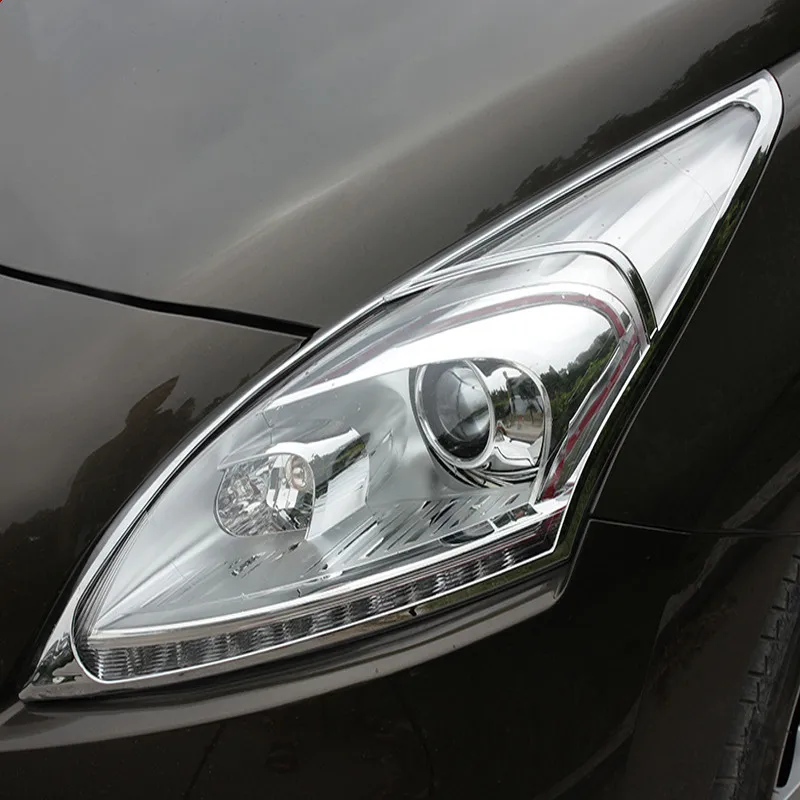 ABS хромированные, для передних фар Крышка лампы для 2013- peugeot 3008 стайлинга автомобилей