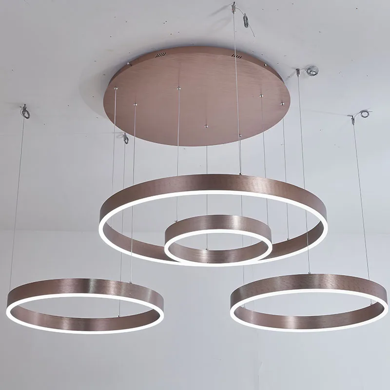 Современный круглый подвесной светильник LED для отеля гостиной зала фойе кольца