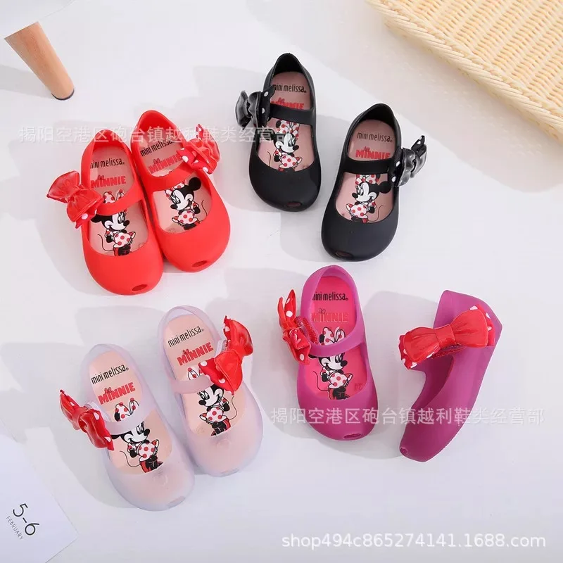 Мини Босоножки Мелисса для девочек с Микки бантом melissa обувь детей sandalia infantil